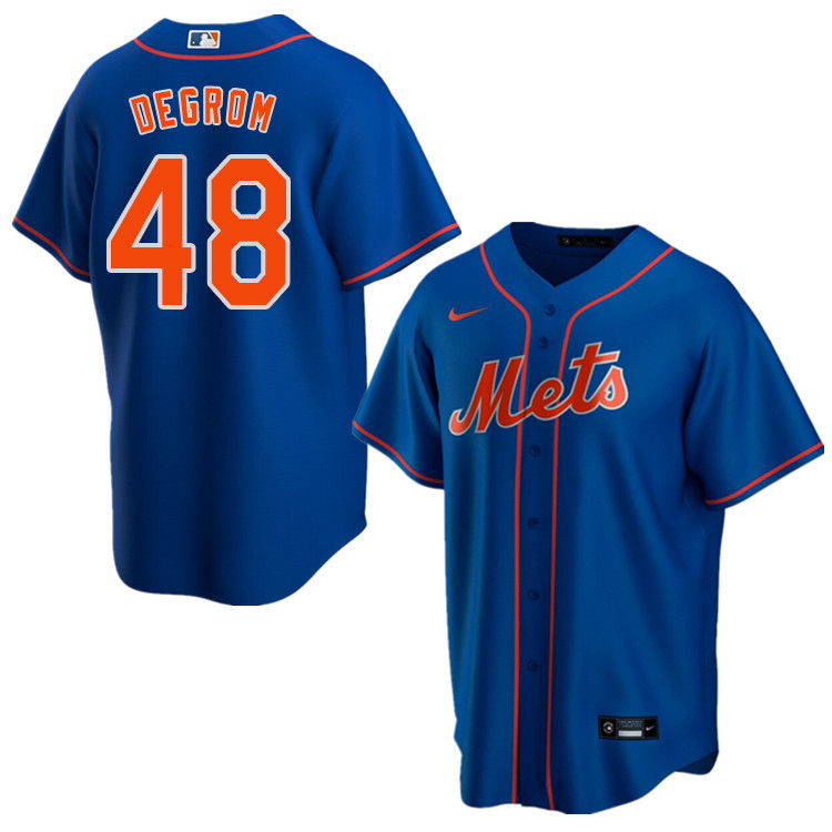 Nike Men #48 Jacob deGrom New York Mets Baseball Jerseys Sale-Blue